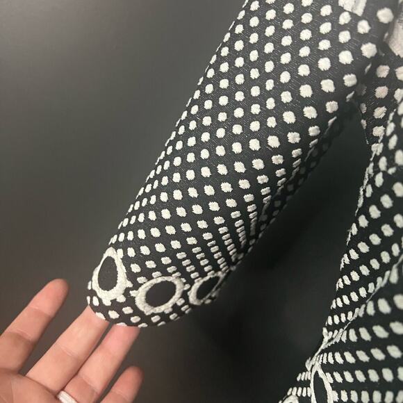 Julia Jordan Woman’s Black White Textured Geometric Sheath Career Dress- Size 10 - Picture 8 of 9